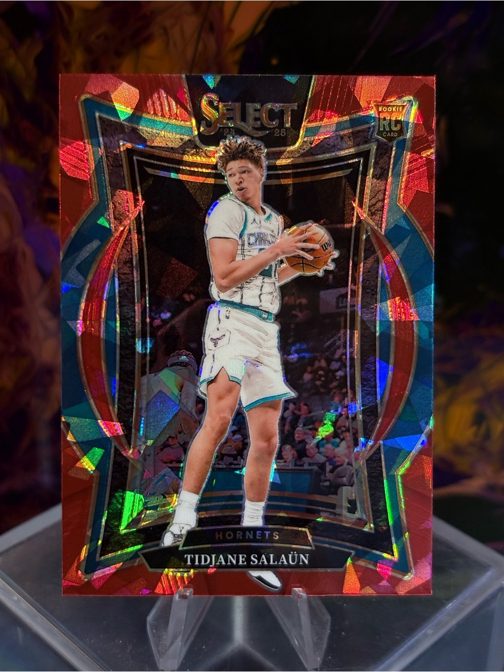 Tidjane Salaün 2024-25 Panini Select - Red Cracked Ice Prizm Rookie